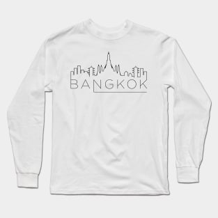 Bangkok Minimal Skyline Long Sleeve T-Shirt